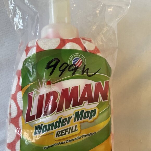 Libman Wonder Mop Refill Red Polka Dot Design Machine Washable Up To 50x For Har - Picture 2 of 8